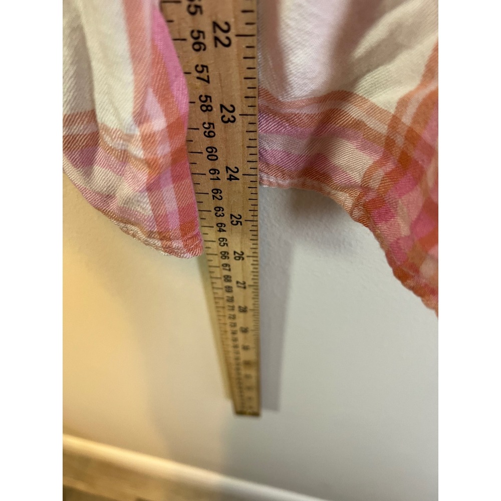 Como‎ Vintage Womens Shirt Plaid Button Down Pink XL - Picture 5 of 6
